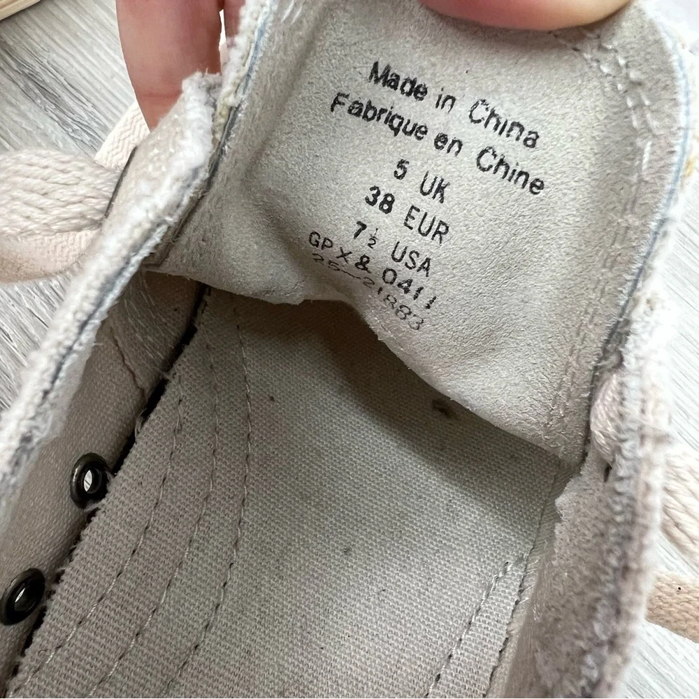 Boks by‎ Reebok Women's Beige Canvas Sneakers 7.5